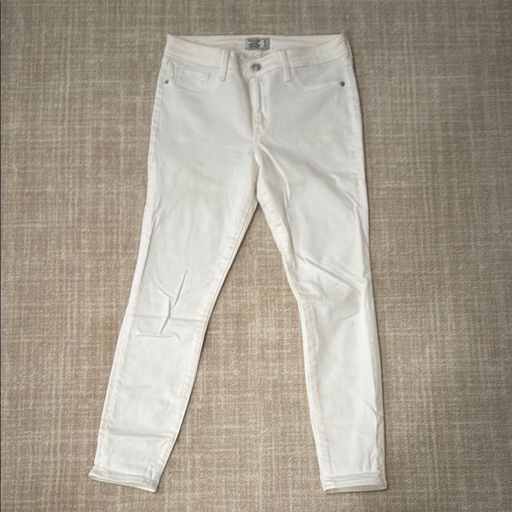 Abercrombie & Fitch White Denim Skinny Jeans